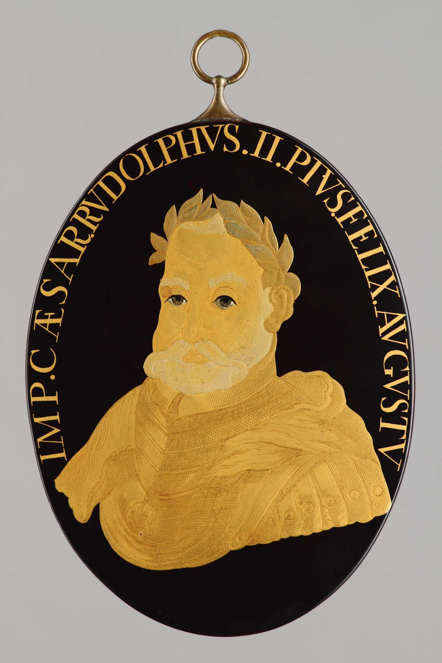 A Rare Export Lacquer Portrait Medallion